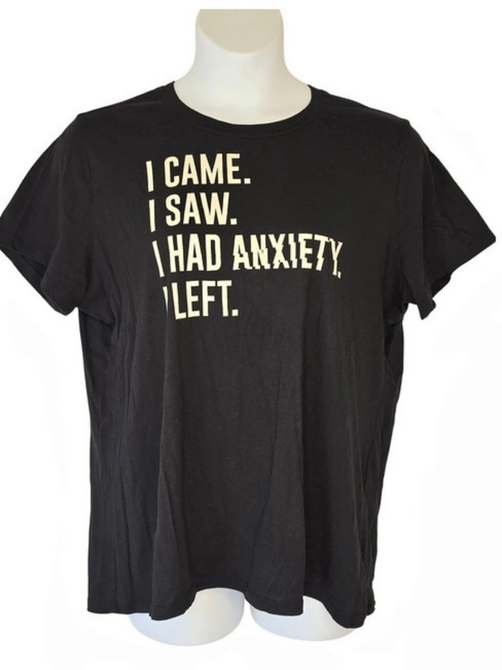 Torrid 1 Classic Fit Graphic Tee Black ANXIETY 4134-